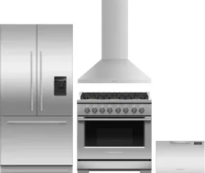 4 Piece Package Includes Refrigerator, Range, Hood And Dishwasher